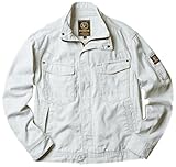 EVEN RIVER US-1107 55 フィッシャーストライプブルゾン シルバー オールシーズン用 M