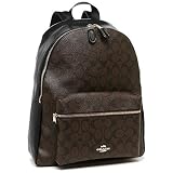 Coachカバン Charlie Large Black Pebbled Leather Backpack Brown [並行輸入品]