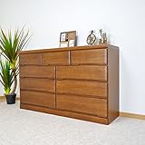 幅150cm 高さ90cm 150LC ローチェスト 4段 日本製 国産 桐 桐無垢集成材 タンス 完成品 (ブラウン) 【お部屋までお届け】 AYU-3-136-BR