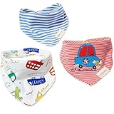 ベビー 三角 バンダナ スタイ よだれかけ 綿100％ (3枚組セット) 06