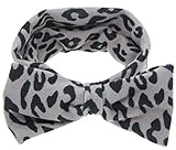 (ラボーグ)La Vogue ヒョウ柄 ヘアバンド 可愛い ベビー 女の子 オシャレ ストレッチ お出かけ 結婚式 キッズ 大きいリボン コットン 子供 A