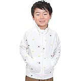 [HEAZEL] ヘーゼル 全42色柄 キッズ ラッシュガード フードなし 接触冷感 スタンドカラー ジップ 子供 学校 80-150サイズ 長袖 UVカット UPF50 +