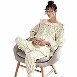 [アビコ]ABICO マタニティ パジャマ 授乳服 セット 可愛い 花柄 蝶結び 妊婦服 マタニティウェア ウエスト調節 スピーカースリーブ 授乳口付き ルームウェア 産前産後