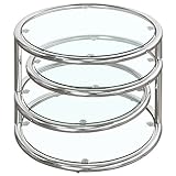 サークルテーブル (4段) スイング ガラス テーブル