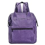 Larsuyar 2way マザーバッグ 大容量 ベビー用品収納バッグ ママバッグ, 横40×高さ26×奥行21.5cm (紫)