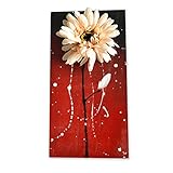 (Bidear)手つくりの上質な造花立体壁飾り　田園風の家庭用壁飾り　まるで植物の装飾画　創新なデザイン　きれいなコスモス　高さ22.5cm 幅11.5cm 厚さ0.7cm