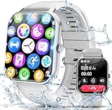 スマートウォッチ【2024新登場】Bluetooth5.3通話 Line/メッセージ通知 着信通知 100種類運動モード GPS運動記録 IP68防塵防水 長持ちバッテリー 遠隔撮影 音楽制御 音声アシスタント 活動量計 歩数計 腕時計 アラーム タイマー 腕上げ点灯 天気予報 文字盤自由設定 iphone/アンドロイド対応 1.83インチ smart watch (シルバー)