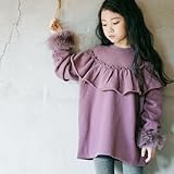 【RIRORA】 手首がもふもふワンピ-ス [パープル] 女の子・一番かわいい服・大人気アイテム・誰よりもおしゃれに・ベビーファッション (7 (95-105cm))