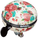 Basil Sonnette de vélo Motif fleurs Blanc Blanc gardénia 8 cm