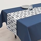 スタイルデコール(STYLE Decor) テーブルランナー・テーブルセンター (30cm×180cm) 綿100% リバーシブルタイプ ブルーフィッシュ W2600520
