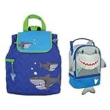 Stephen Joseph Quilted Shark Backpack and Lunch Pal Combo - Boys Backpacks [並行輸入品]