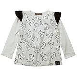 《春夏対応》 nico hrat(ニコフラート) 製品洗い加工済み 42/2天竺アルパカ総柄長袖Tシャツ 80cm /OW NO.B-270205