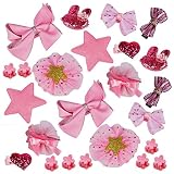 ヘアクリップセットYazer 24pcs Mixスタイルハンドメイドバレッタベビー女の子子供用幼児のため カラー: ピンク