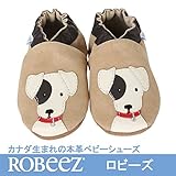 ロビーズ 本革ベビー靴 ソフトソール APMAアメリカ足病学協会認定の赤ちゃん靴 ファーストシューズ ベビーシューズ ベビー靴 室内履き 保育園 上靴 12-18mos Doggy Dale [並行輸