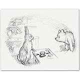 Stuck in the rabbit hole – Winnie the Pooh 11 x 14額なし保育園アートプリント