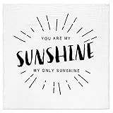Modern Burlap(モダンバーラップ) おくるみ 1枚 オーガニックコットンモスリンスワドルブランケット You are my sunshine