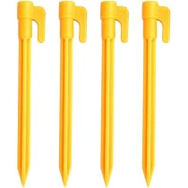 Amazon | プラスチックペグ 4本セット 【イエロー】 長さ14.5cm 高強度