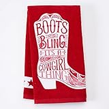 "Boots And Bling It's A Cowgirl Thing" Kitchen Towel