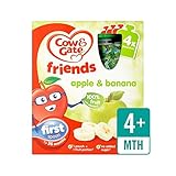 アップル＆バナナ100％フルーツポーチ4×90グラム (Cow & Gate) (x 2) - Cow & Gate Apple & Banana 100% Fruit Pouches 4 x 90g