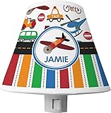 Transportation & Stripes Shade Night Light ( Personalized )