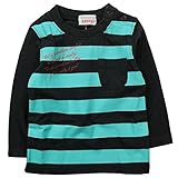 《初夏春秋対応》 ☆GARACH(ギャラッチ) 天竺前身ボーダー長袖Tシャツ 80cm /NV NO.AH-1711410