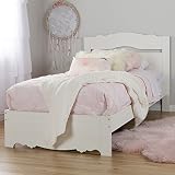 South Shore 39" Lily Rose Bed Set, Twin, White Wash [並行輸入品]