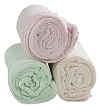 Woombie 3 Piece Organic Airwrap Vented Blankets, Girl Pastels, 44 by Woombie