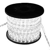 LEDロープライト 点滅ユニット 白 50m チューブライト 1250球 直径10mm イルミネーション 高輝度 AC100V クリスマス 照明 デコレーション 防水 屋外