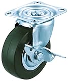 TRUSCO(トラスコ) TYGシリーズ 自在SP付 ゴム車 65mm TYGB-65 ブラック
