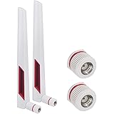 leeyovk WIFI アンテナ RP-SMA オス 2.4GHz 5.8GHz 5dbi WIFI アンテナ リバース SMA オス デュアル バンド アンテナ ホワイト PCI-E WiFi ネットワーク カード USB ワイヤレス カメラ ル