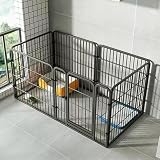 ペットサークル 室内 犬 ゲージ 小型犬 ペットゲージ 中型犬 ペットサークル 室内 犬 サークル ペットフェンス ペットケージ 犬 ゲージ 小型犬および中型犬用 スチール製 室内外兼用 DIY 接続式 簡単組み立て 工具不要 犬 黒 120cm*60cm*60cm