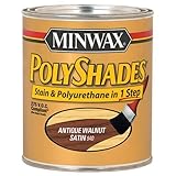 Minwax 21940 1/2 Pint Polyshades Satin Wood Stain, Antique Walnut [並行輸入品]