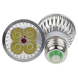 Spevert Bright 4W E27 Base LED Spotlight Bulb Polished Ceiling Lamp, 35W Halogen Lamp Replacement, U