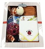 パパジーノ ズービーペッツ きりん 出産 お祝い セット ビブ てんとう虫 オーボール ピンク (AM_ZPG111-6)