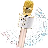 Verkstar Bluetooth カラオケマイク ポータブルスピーカー 高音質カラオケ機器...