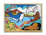 ハワイ 木のおもちゃ 知育パズル 海の仲間たち