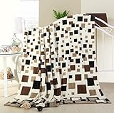 寝具ExtraソフトコーラルフリースBlanket軽量Thickening Throw /ベッド毛布カラー毛布 Twin(59"X79") CM-TK-Mengxiangkuang-1520