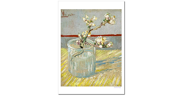 Amazon Co Jp 世界の名画 ゴッホ グラスに入れた花咲くアーモンドの枝 ジークレー技法 高級ポスター 364ミリ 515ミリ ホーム キッチン
