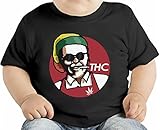 THC Tetrahydrocannabinol Weed Cannabis Marijuana オーガニックベビーTシャツ 12 - 18 Months
