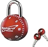 マスターロック2076dast Sphero組み合わせロックwithキーアクセスinレッド、ブルー、パープル、またはライトブルー、1パック