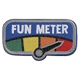 ワッペン屋Dongri FUN METER ファンメーター ベルクロ ワッペン マジックテープ 刺繍 サバゲー パッチ 面ファスナー ミリタリー A0756 (ブルー)