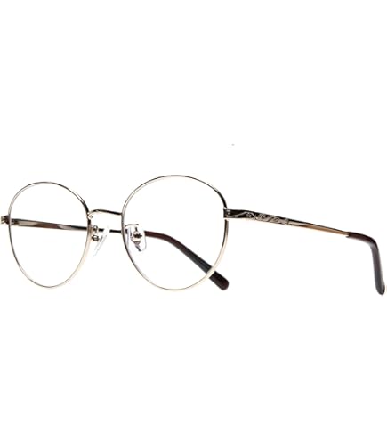 Amazon.co.jp: メガネ シルバー銀色 PD62 度あり 丸メガネ サークル