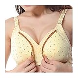 [UTOVME] 綿製授乳ブラ マタニティブラ ノンワイヤ 上開き ★ハーフトップ/カップなし/ホック付き/出産準備/授乳便利/産前産後/可愛い/レース付き/水玉/柔らかい/敏感肌にも/大きいサイズ