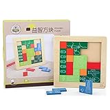 木製パズル 子供 はめこみ 形合わせ おもちゃ 知恵の板 知恵パズル 3才から パズル 幼児 知育玩具 積み木 highdas PB-4