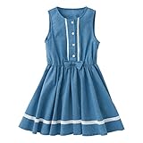 (ニッセン) nissen キッズ フレア ワンピース ブルー系 身長 120 cm