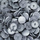 100 Glossy Silver Gray (B13) Round KAM Plastic Resin Snaps Craft Baby Bib Cloth Diaper by KAM