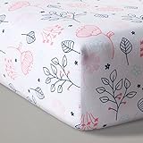 Woven Fitted Crib Sheet - Navy n' Pink Flowers - CircoTM by Circo