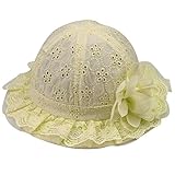 （サクララ）Sakulala ベビー 赤ちゃん 日焼け 日よけ 帽子 キャップ 子ども 子供 日差し UV コットン 綿 通気性 つば 付き 女の子 お出かけ 紫外線 防止　イエロー