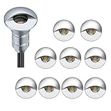 テラス・デッキライト FVTLED ガーデンライト スタンドライト DC12V 0.6W IP65 足元灯 省エネ 超寿命 玄関 廊下 CE RoHS認証 (10個セット ブルー)