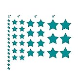 n. Sunforest 40 Teal Stars Confettiビニール壁デカール取り外し可能なDIY飾りステッカー赤ちゃん保育園壁アート壁画
